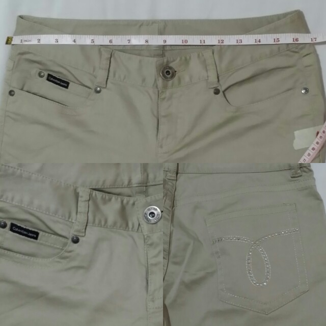 *SALE* CK Size12 Beige Pants (Category: Other Bottoms) located in San Jose del Monte. Submitted by cutedevil.kt (Listing ID 134814923, Image 3). Description: Slightly used, stretchable soft material Size 12 or Large 34inches, low waist Length 36 inches Repriced from 250 to 200.