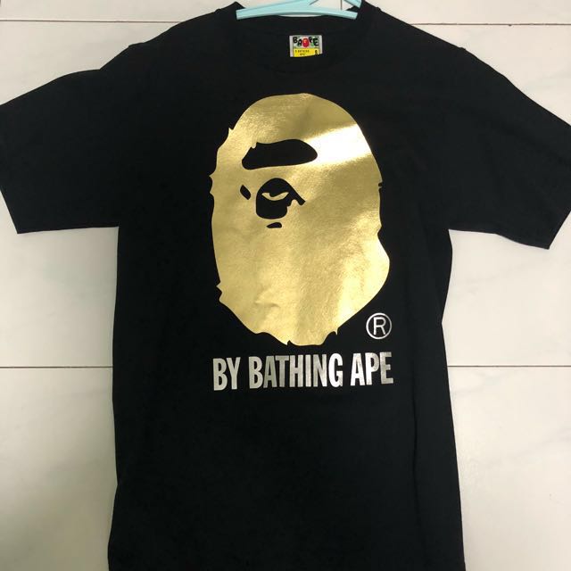Gold bape shirt top