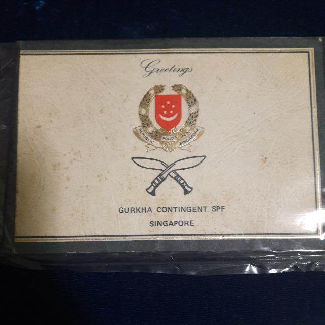 Greetings Card From Gurkha Contingent Singapore Police Force