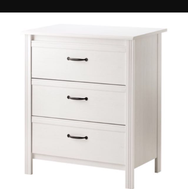 Ikea brusali chest of drawers, Furniture & Home Living, Furniture