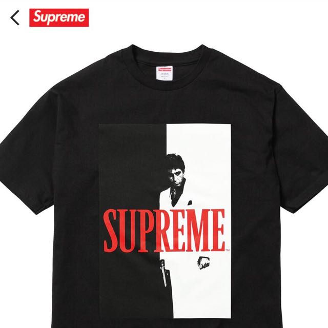 supreme scarface split tee black