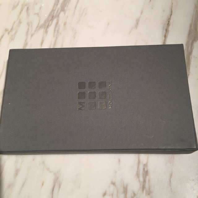 Moleskine LEATHER LINEAGE ZIP WALLET GREY, Luxury, Bags & Wallets on