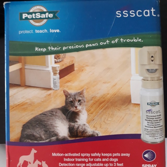 Motion activated spray (keep cats away), Pet Supplies, Homes & Other Pet Accessories on Carousell