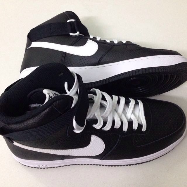 nike air force 1 high cut black and white