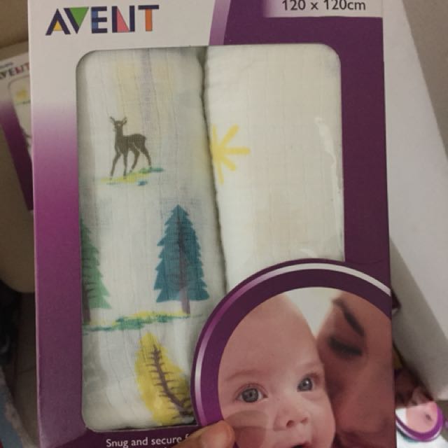 Philips AVENT Swaddle (2 pcs 120cm x 120cm), Babies & Kids, Nursing & Feeding, Breastfeeding
