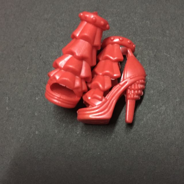red barbie shoes