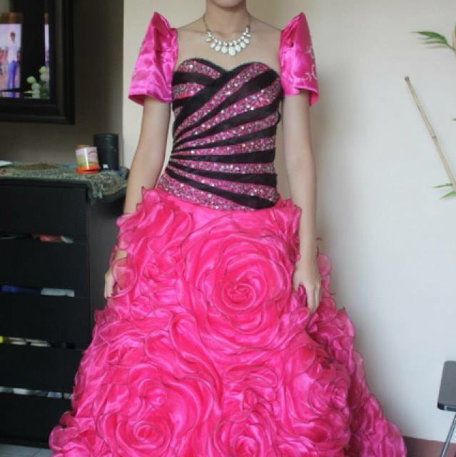 pink filipiniana