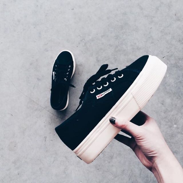 Superga navy platform shoes Women s Fashion Footwear Sneakers on Carousell