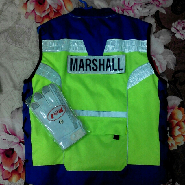 Vest Marshall & gloves, Aksesori Auto di Carousell