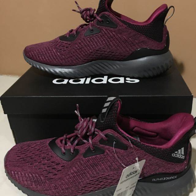 Adidas Alphabounce burgundy Men s Fashion Footwear Sneakers on Carousell