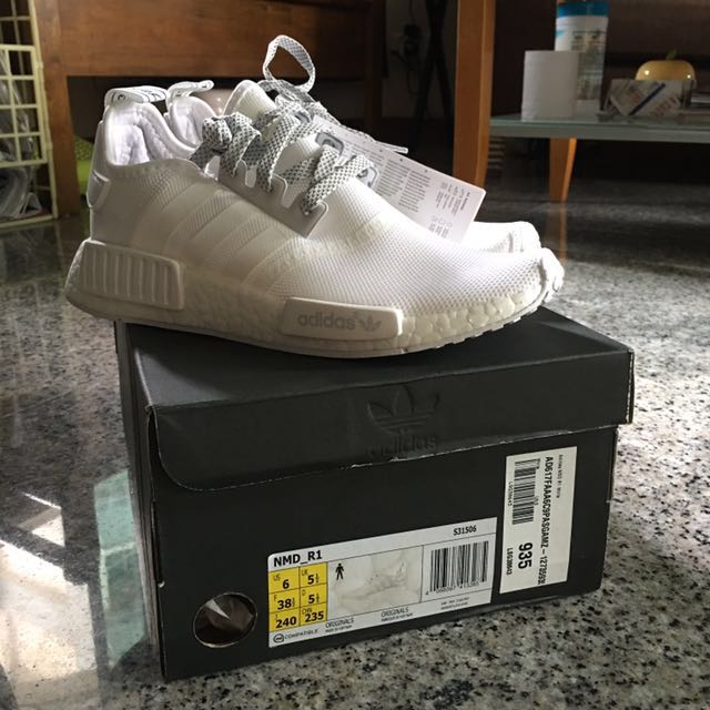 Adidas NMD R1 White US6/UK5.5, Men's Fashion, Footwear, Sneakers on  Carousell