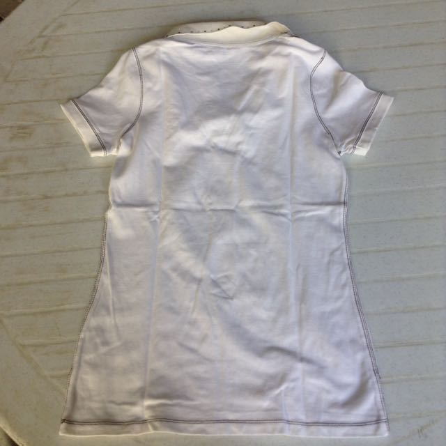BAYO Cream Polo Shirt (Category: Shirts) located in Butuan. Submitted by krishaun (Listing ID 134943498, Image 2). Description: Authentic Bayo Polo Shirt Cream Color Beaded Bayo logo Washed But never used Stored for a Sometime Size: 1 (small) Measurement in inches when laid flat: Shoulder-shoulder: 13" Armpit-armpit: 16 1/2" Armhole: 8" Length: 24" Stretchable cotton Payment: BPI deposit PALAWAN Express Shipping via JRS Thanks for viewing! 😊.