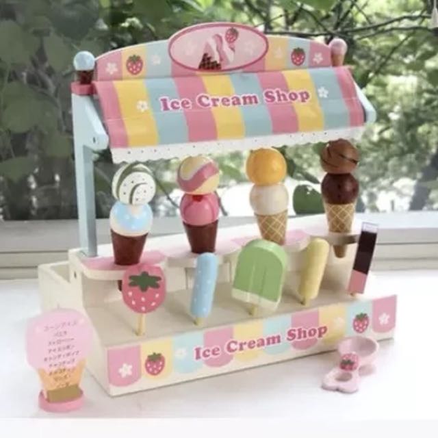 wooden ice cream stall