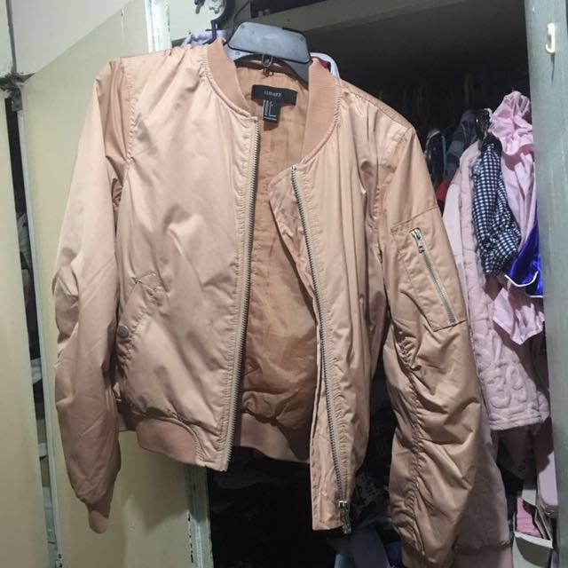 Forever 21 Rose gold Bomber Jacket