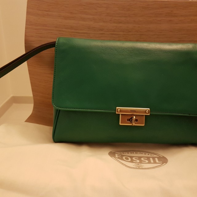 Fossil clutch leather bag, Women's