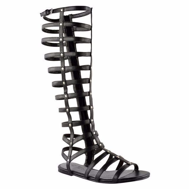 Knee High Gladiator sandals Black