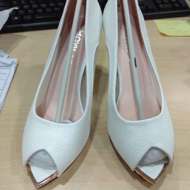 elegant white heels