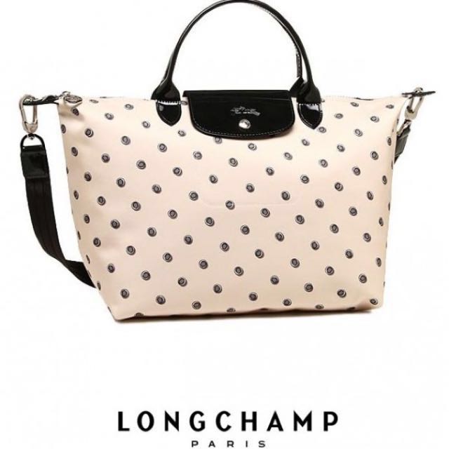 longchamp polka dot bag