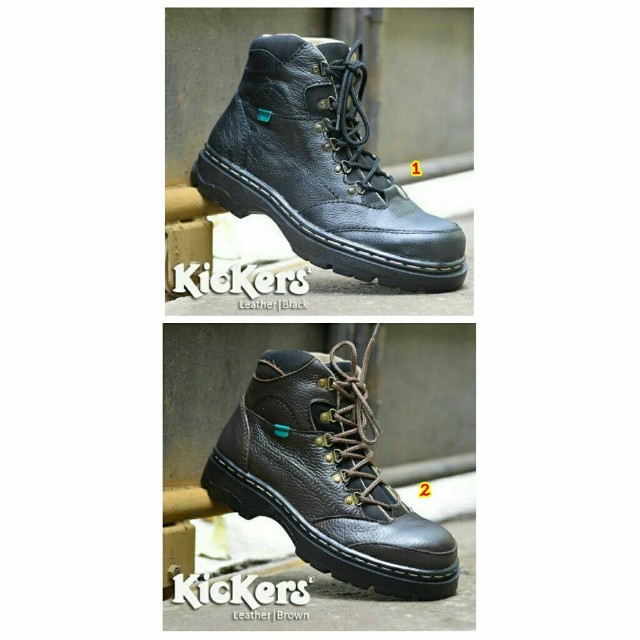 Sepatu Boots Pria Cowok Kulit Asli Terbaru 2017 Trend Branded