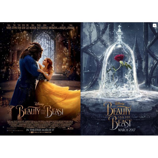 Set Of 2 Beauty And The Beast 17 U S Movie Posters Hobbies Toys Toys Games On Carousell