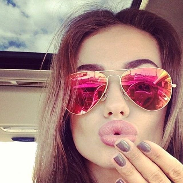 Sunglasses Ray Ban Aviator Mirror Pink Barang Mewah Aksesoris Di Carousell