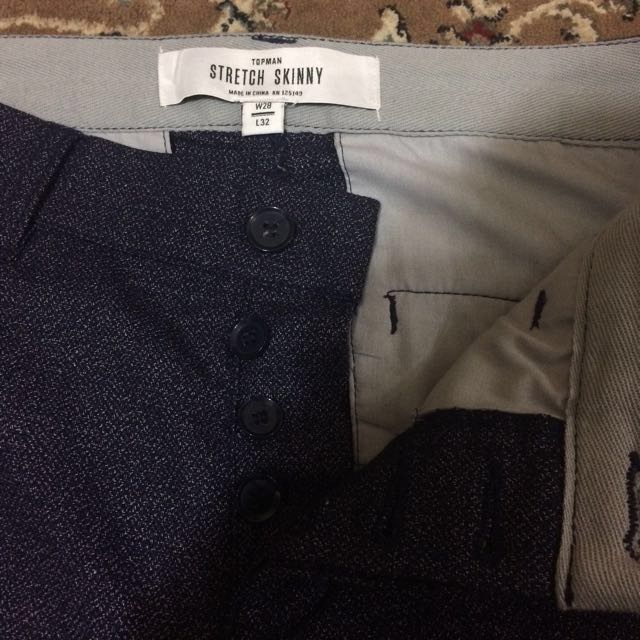 topman stretch skinny trousers
