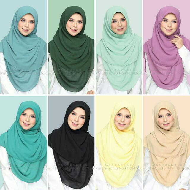 Tudung Bawal Berhantu Masyarabia, Fesyen Muslimah, Scarves 