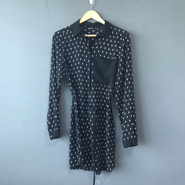 warehouse chiffon shirt dress