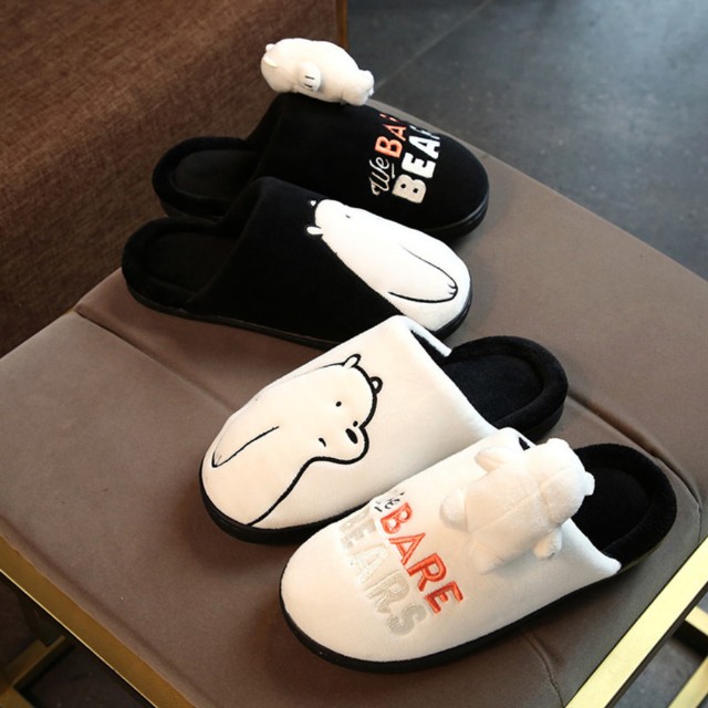 Bare Bears Home Wear Shoes (Half cover 