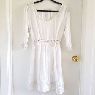 Jeans west boho chic white dress