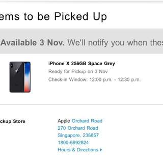 Iphone X 256GB space grey available 3rd Nov