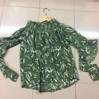 Zara Inspired Printer Flowy Top Blouse
