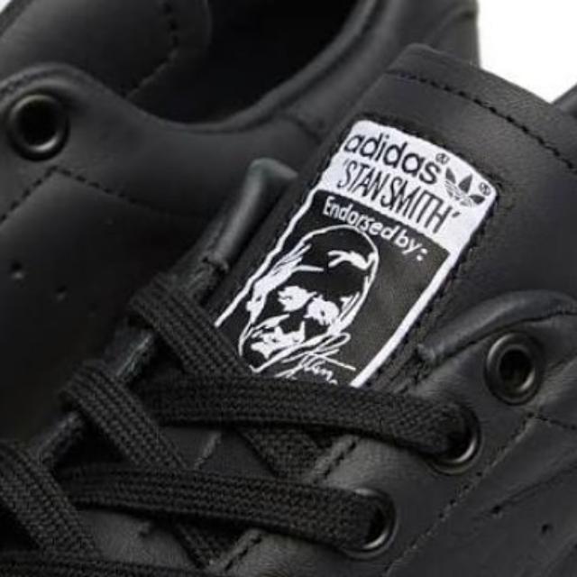 adidas Consortium x Pharrell Williams Stan Smith Solid Black Size UK 11 /  EUR 46 / US 11.5 / 29.5 cm, Fesyen Pria, Sepatu di Carousell