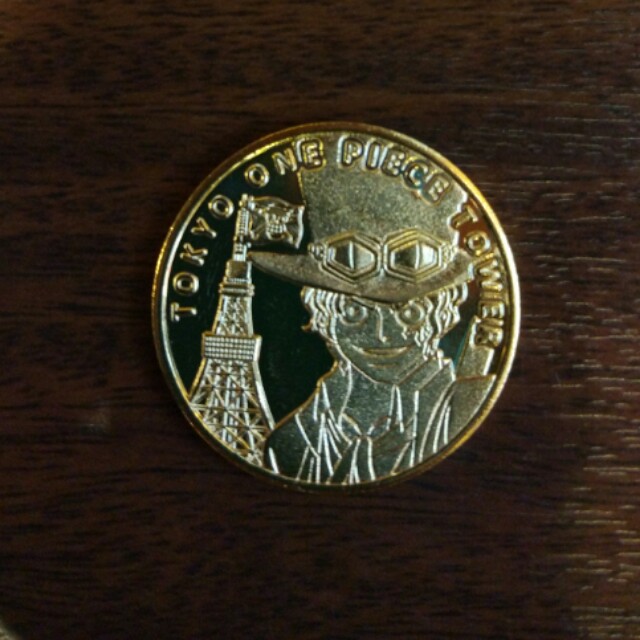 Authentic One Piece Coin From Japan Tokyo Tower Sabo Coin Toys