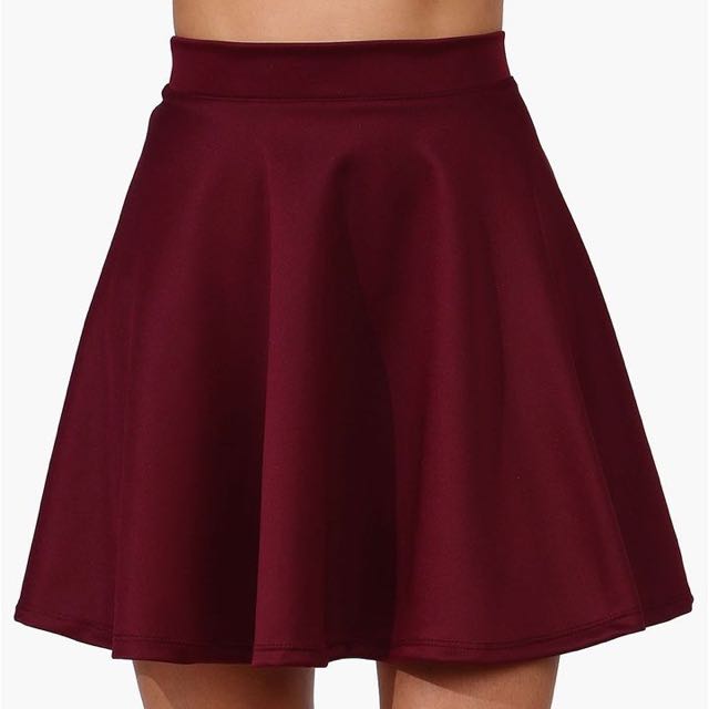 Maroon skater skirt cheap