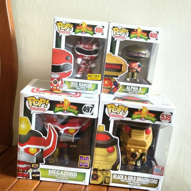 power rangers funko pop set
