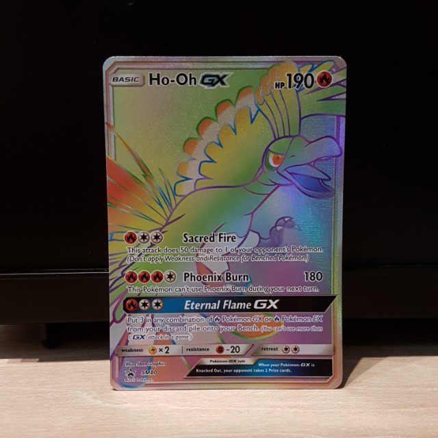 Pokemon Cards Shining Legends Ho Oh Gx Rainbow Hyper Rare