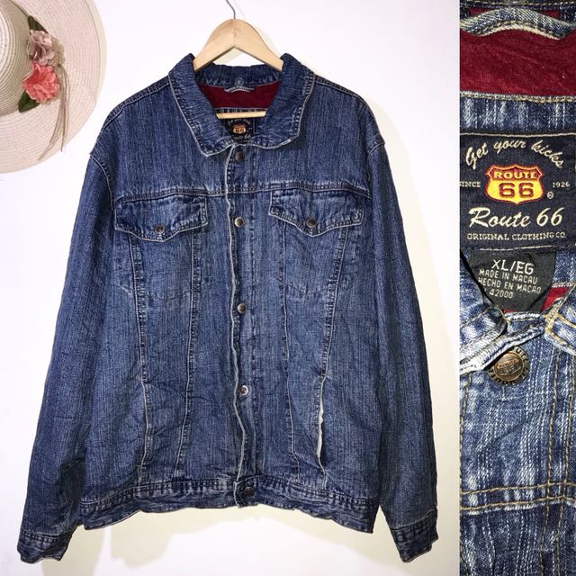 Route 66 Branded Unisex Denim Jacket Fdj29 Men S Fashion Clothes