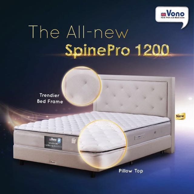 Vono Spinepro 1200 Pocketed Intalok Spring System Home Furniture Furniture On Carousell