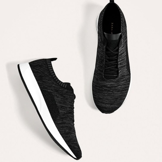 black lightweight sneakers