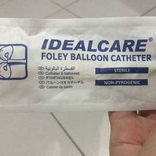 Foley Balloon Cathether , Foley Catheter Silicone Coated ( 2 way Standard) size 14