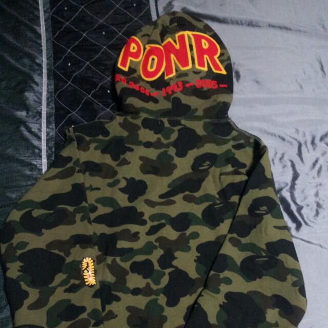 A Bathing Ape Bape PONR Shark Hoodie XL Men s Fashion Tops