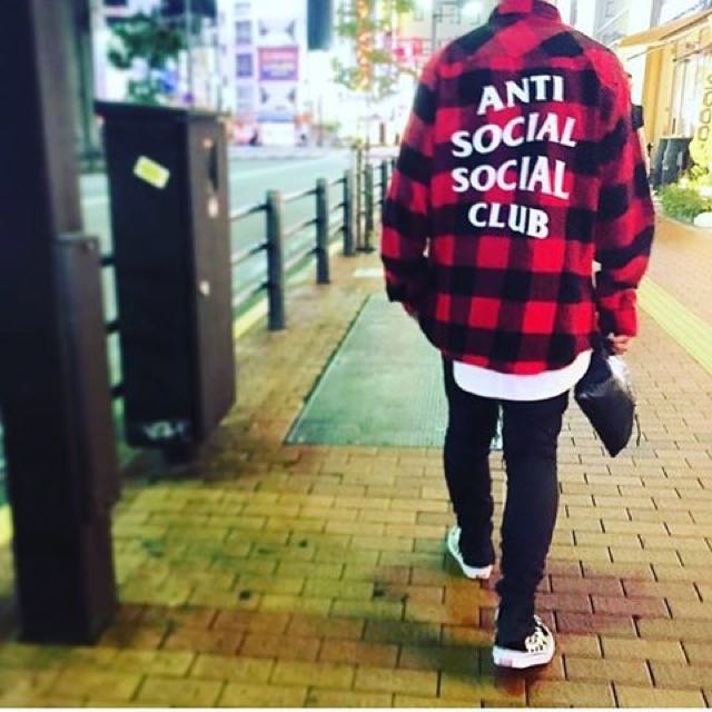 Anti Social Social Club RED FLANNEL NO EXPECTATION, Men's Fashion, Tops &  Sets, Tshirts & Polo Shirts on Carousell