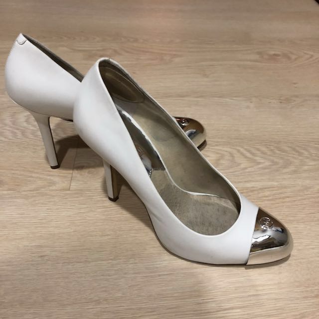 White michael kors heels cheap