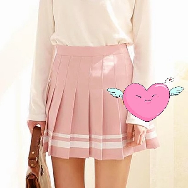 Bnip Baby Pink Jersey Stripe Tennis Skirt Women S Fashion Bottoms Skirts On Carousell