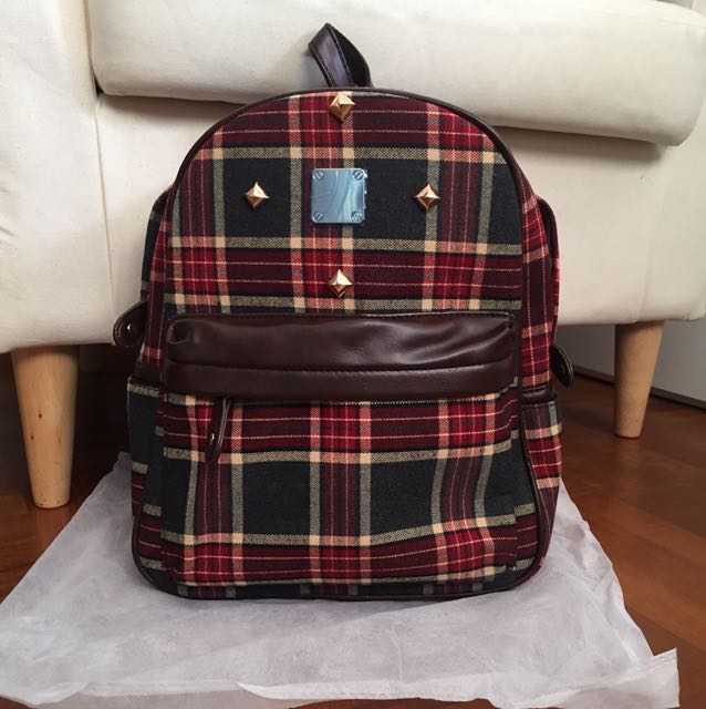 Checkered mini hotsell backpack