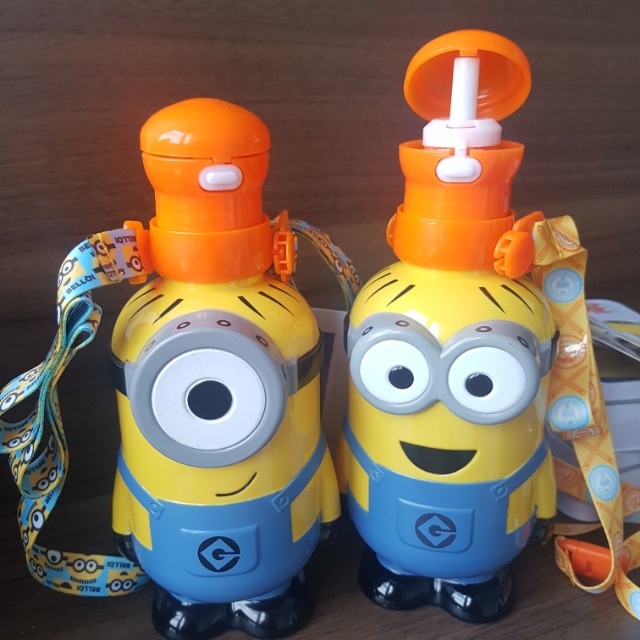 Minion water bottle from universal studios singapore, Babies & Kids
