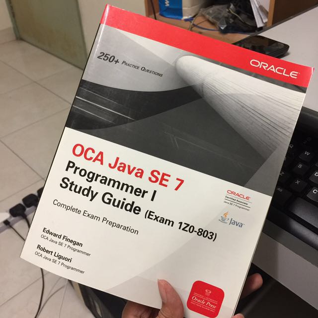 Oracle OCA Java SE 7 Study Guide (Category: Textbooks) located in Kuala Lumpur. Submitted by axlhunt (Listing ID 135191505, Image 1). Description: Still listed here means still available. Price is fixed, no nego. Brand new OCA Java SE 7 Programmer I Study Guide with CD-ROM still inside unopened. Made for exam 1Z0-803 Interested? PM me to purchase. Total RM80 COD (Meet-up) **COD at LRT USJ 7 @ PETRONAS USJ 6 ONLY** OR Choose delivery option: Fast 