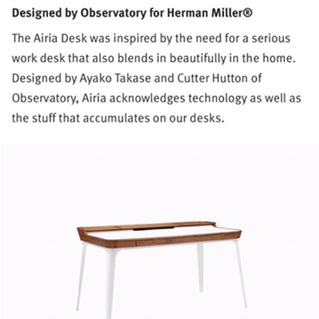 Original Herman Miller Airia Desk Furniture Tables Chairs On