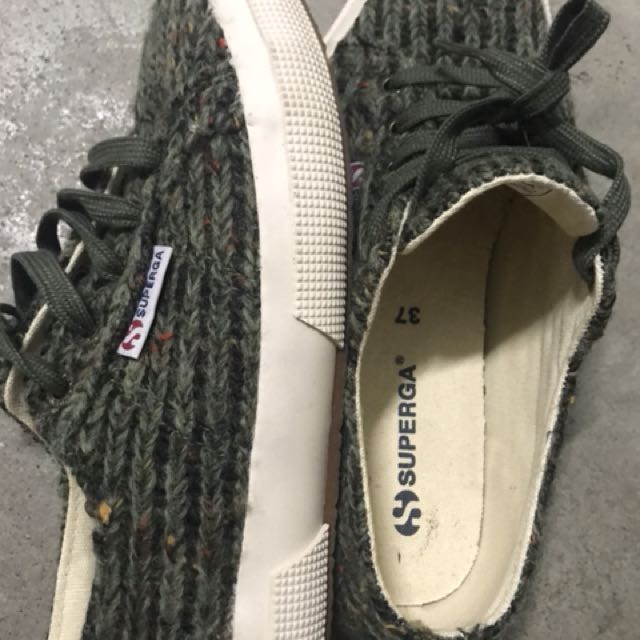 Superga Wool Green Sneakers, Women's Fashion, Footwear, Sneakers on  Carousell